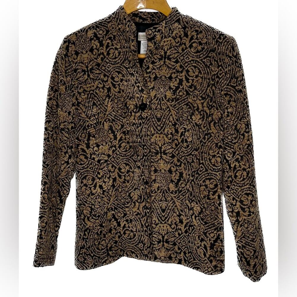 Vintage Coldwater Creek black and gold jacket Size 10
